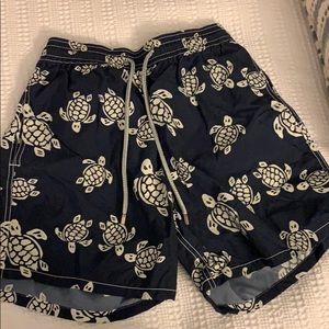 Navy vilebrequin swimming shorts